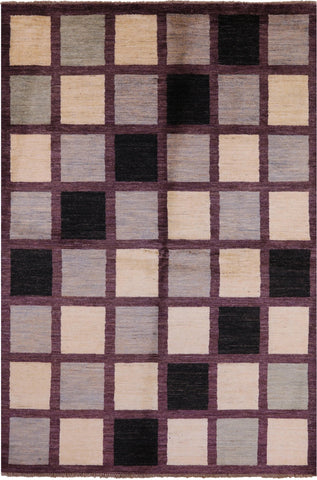 Persian Gabbeh Handmade Wool Area Rug - 5' 8