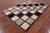 Persian Gabbeh Handmade Wool Area Rug - 5' 8" X 8' 4" - Golden Nile