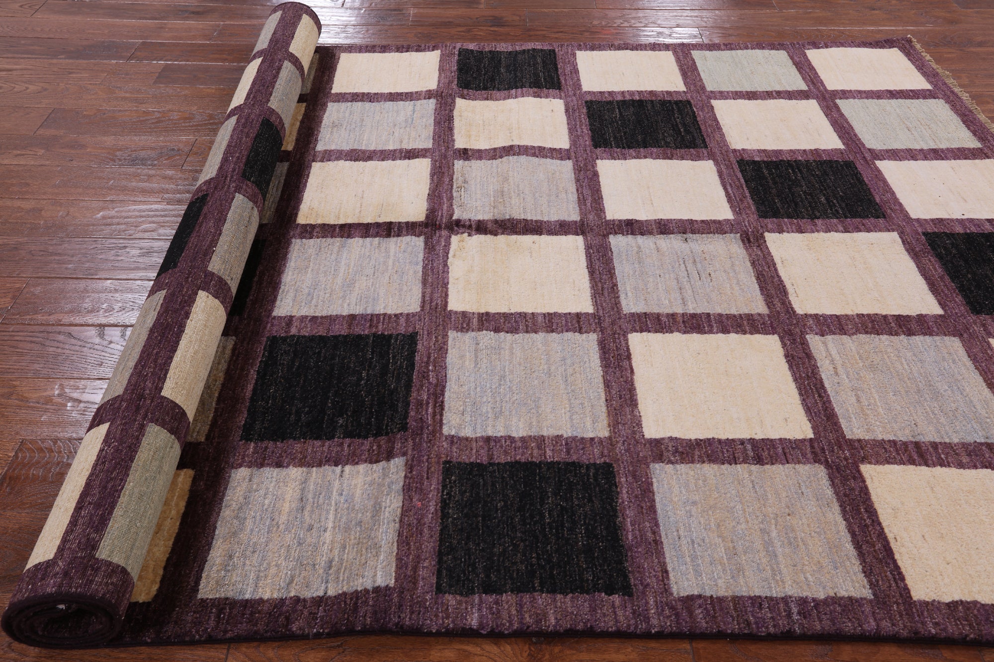 Persian Gabbeh Handmade Wool Area Rug - 5' 8" X 8' 4" - Golden Nile