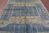 Navajo Gabbeh Hand Knotted Rug - 5' 2" X 7' 4" - Golden Nile