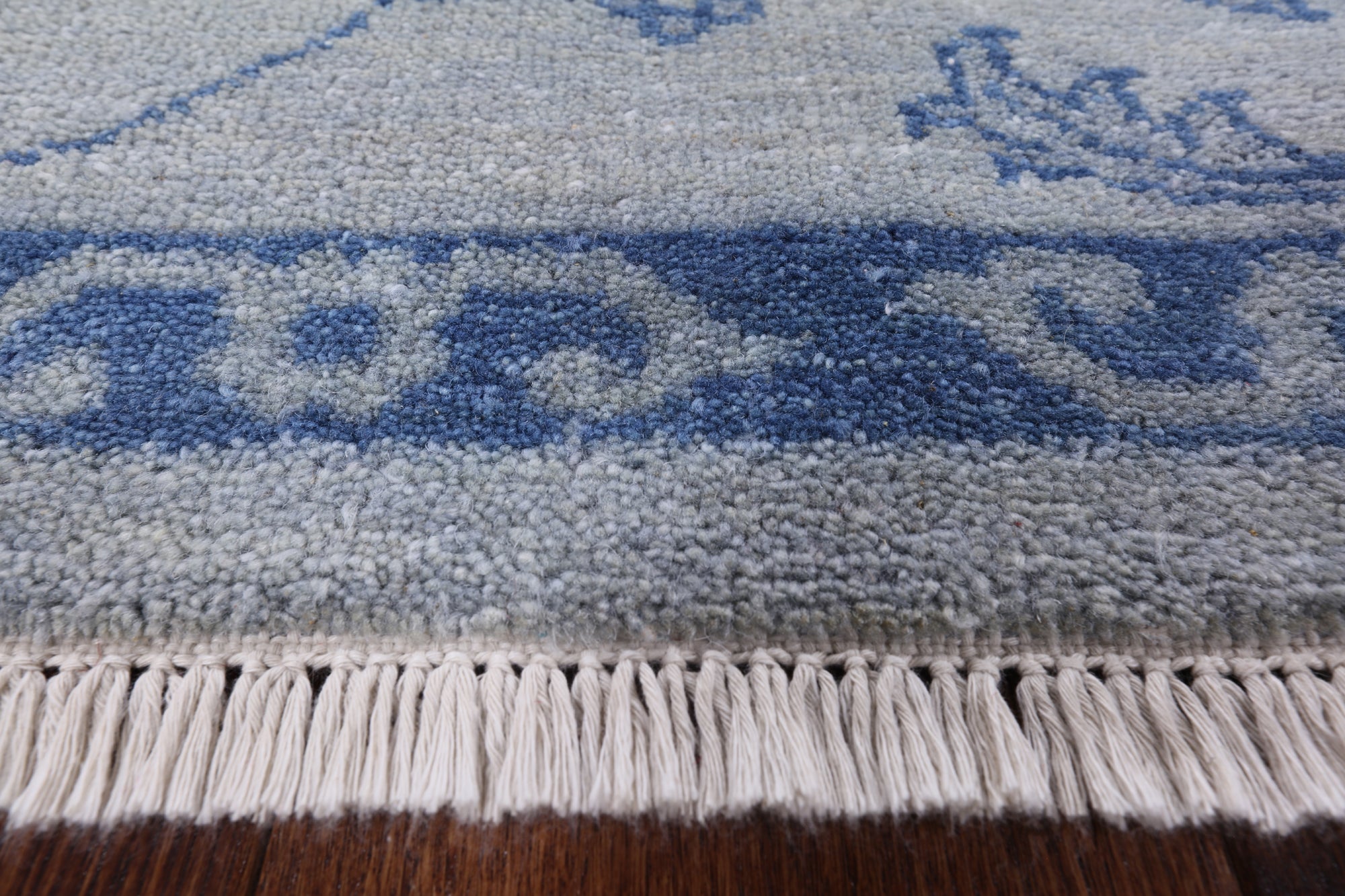 Grey Square Turkish Oushak Handmade Area Rug - 8' 0" X 8' 0" - Golden Nile