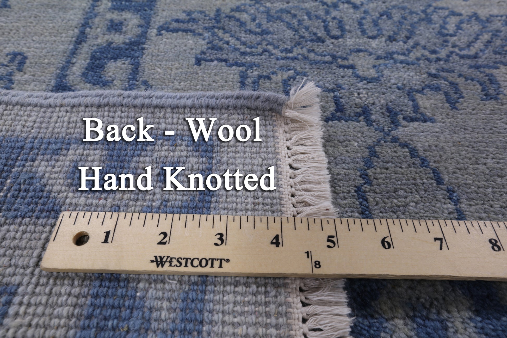 Grey Square Turkish Oushak Handmade Area Rug - 8' 0" X 8' 0" - Golden Nile