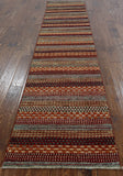 Multi-Color Gabbeh Oriental Wool Runner 3 X 11 - Golden Nile