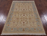 Peshawar Wool Area Rug - 4' 1" X 6' 5" - Golden Nile