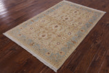 Peshawar Wool Area Rug - 4' 1" X 6' 5" - Golden Nile