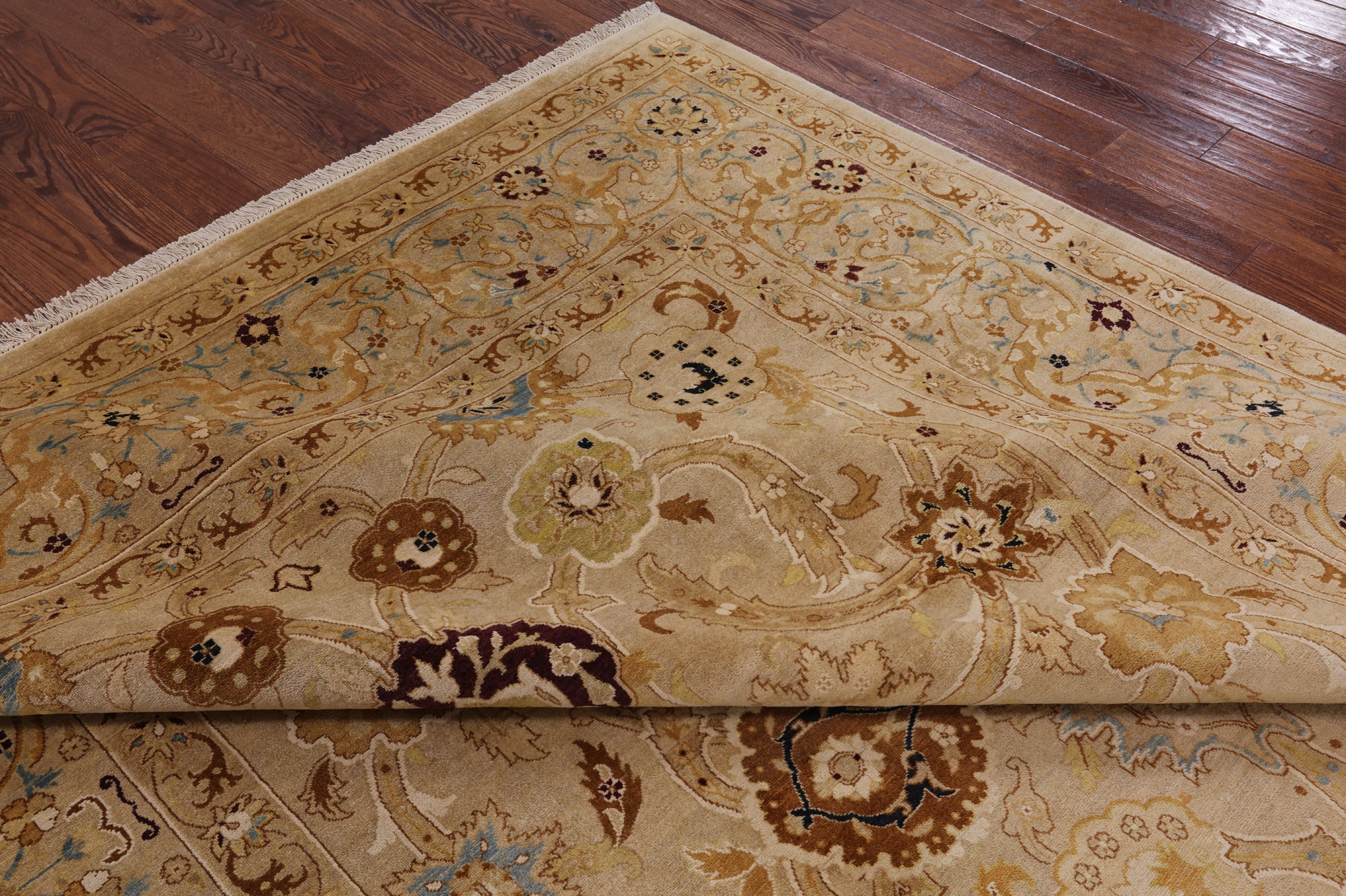 Chobi Peshawar Hand Knotted Wool Area Rug - 9' 0" X 12' 0" - Golden Nile