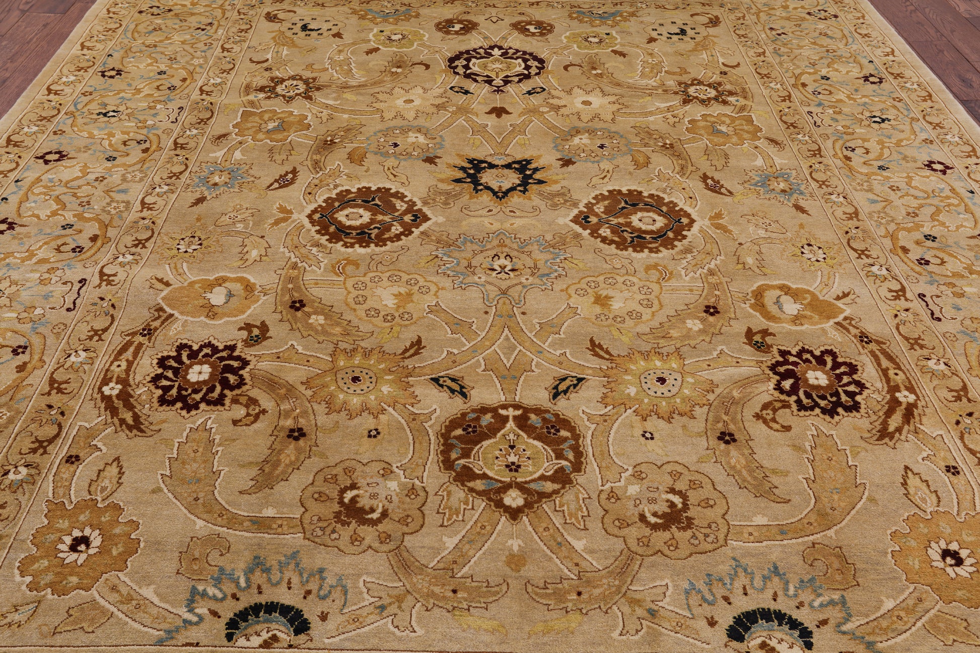 Chobi Peshawar Hand Knotted Wool Area Rug - 9' 0" X 12' 0" - Golden Nile