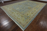 10 X 14 Traditional Blue Chobi Peshawar Area Rug - Golden Nile