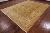 Chobi Peshawar Hand Knotted Wool Area Rug - 9' 2" X 11' 10" - Golden Nile