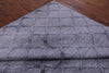 Grey Moroccan Flat Weave Wool & Silk Area Rug - 8' 1" X 10' 2" - Golden Nile