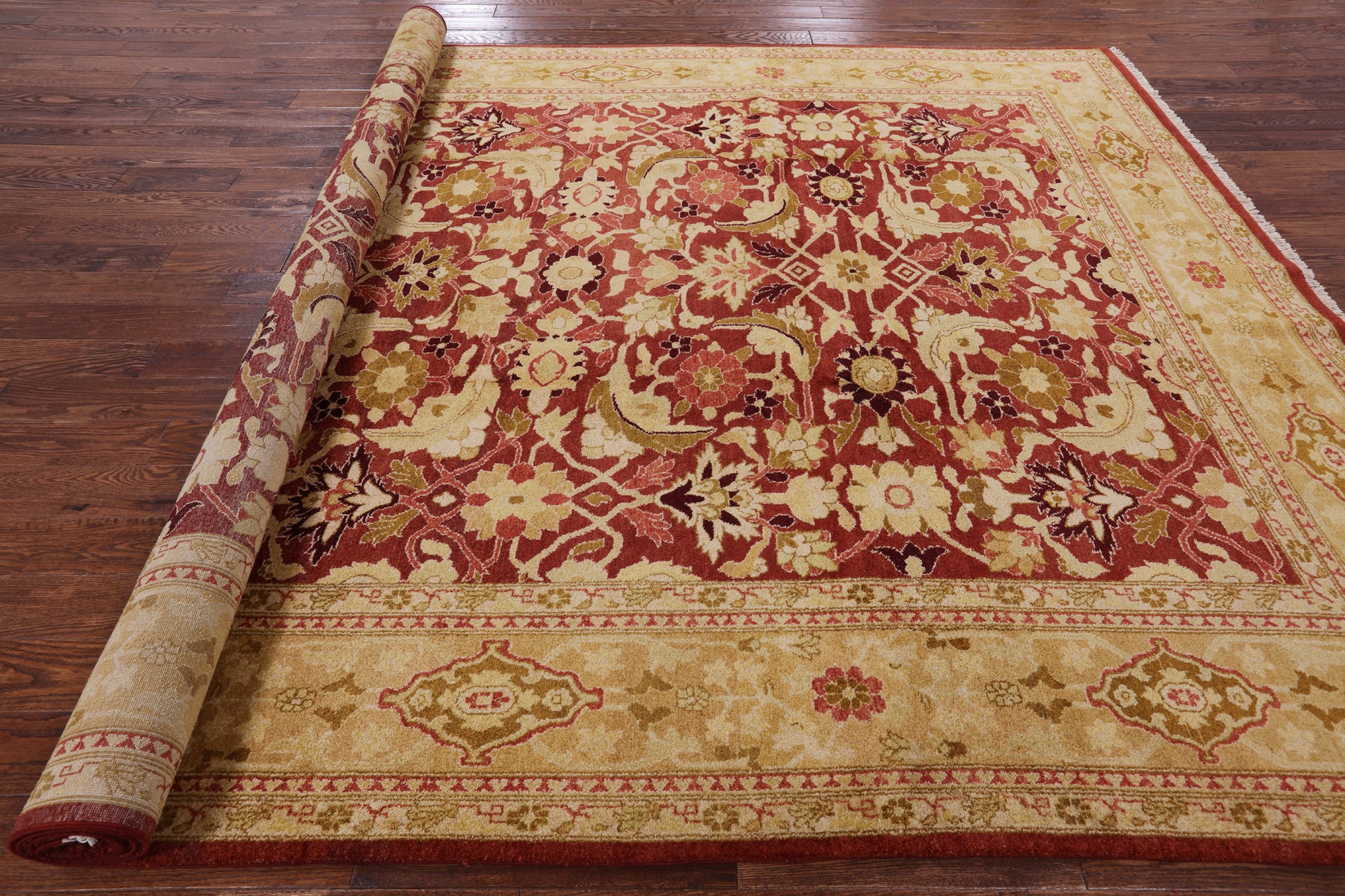 Peshawar Handmade Wool Area Rug - 9' 2" X 12' 3" - Golden Nile