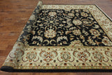 Black Persian Handmade Area Rug 6 X 9 - Golden Nile