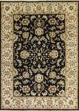 Black Persian Handmade Area Rug 6 X 9 - Golden Nile