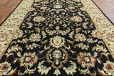 Black Persian Handmade Area Rug 6 X 9 - Golden Nile