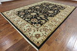 Black Persian Handmade Area Rug 6 X 9 - Golden Nile