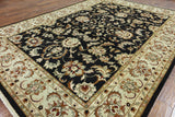 Black Persian Handmade Area Rug 6 X 9 - Golden Nile