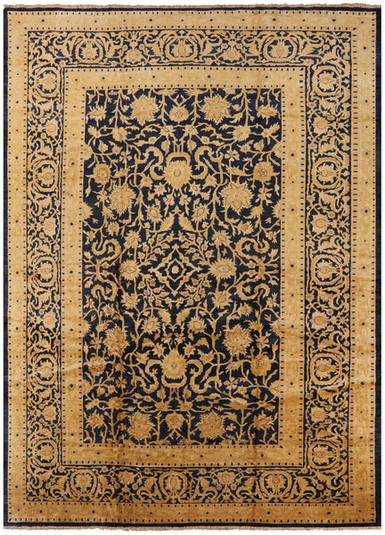 Peshawar Hand Knotted Wool Area Rug - 14' 0" X 19' 4" - Golden Nile
