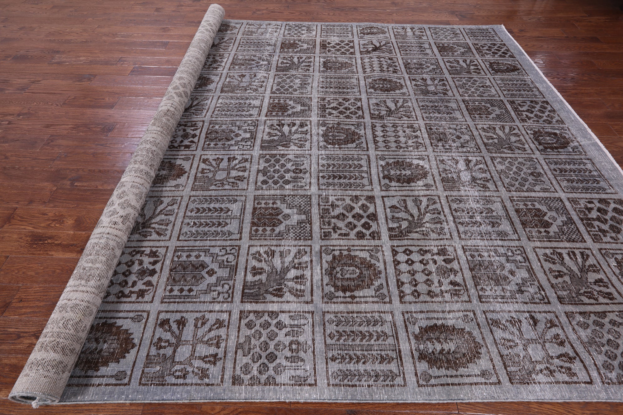 Grey Persian Overdyed Handmade Wool Area Rug - 9' 4" X 12' 3" - Golden Nile