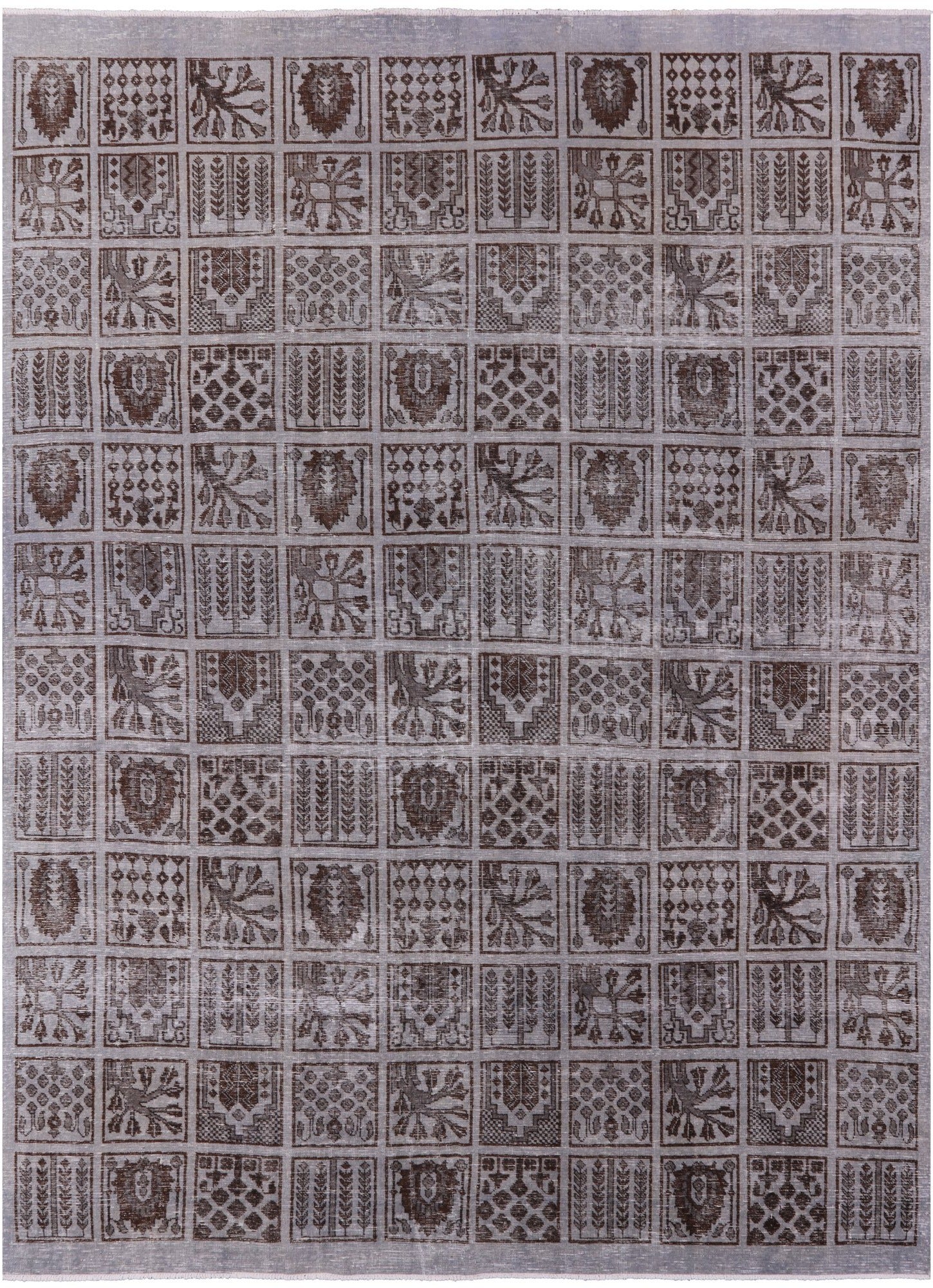 Grey Persian Overdyed Handmade Wool Area Rug - 9' 4" X 12' 3" - Golden Nile