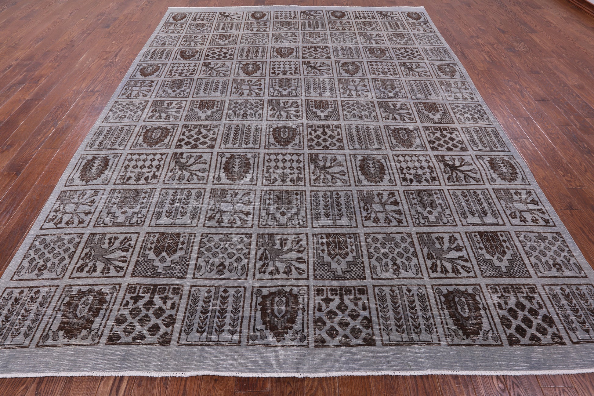 Grey Persian Overdyed Handmade Wool Area Rug - 9' 4" X 12' 3" - Golden Nile