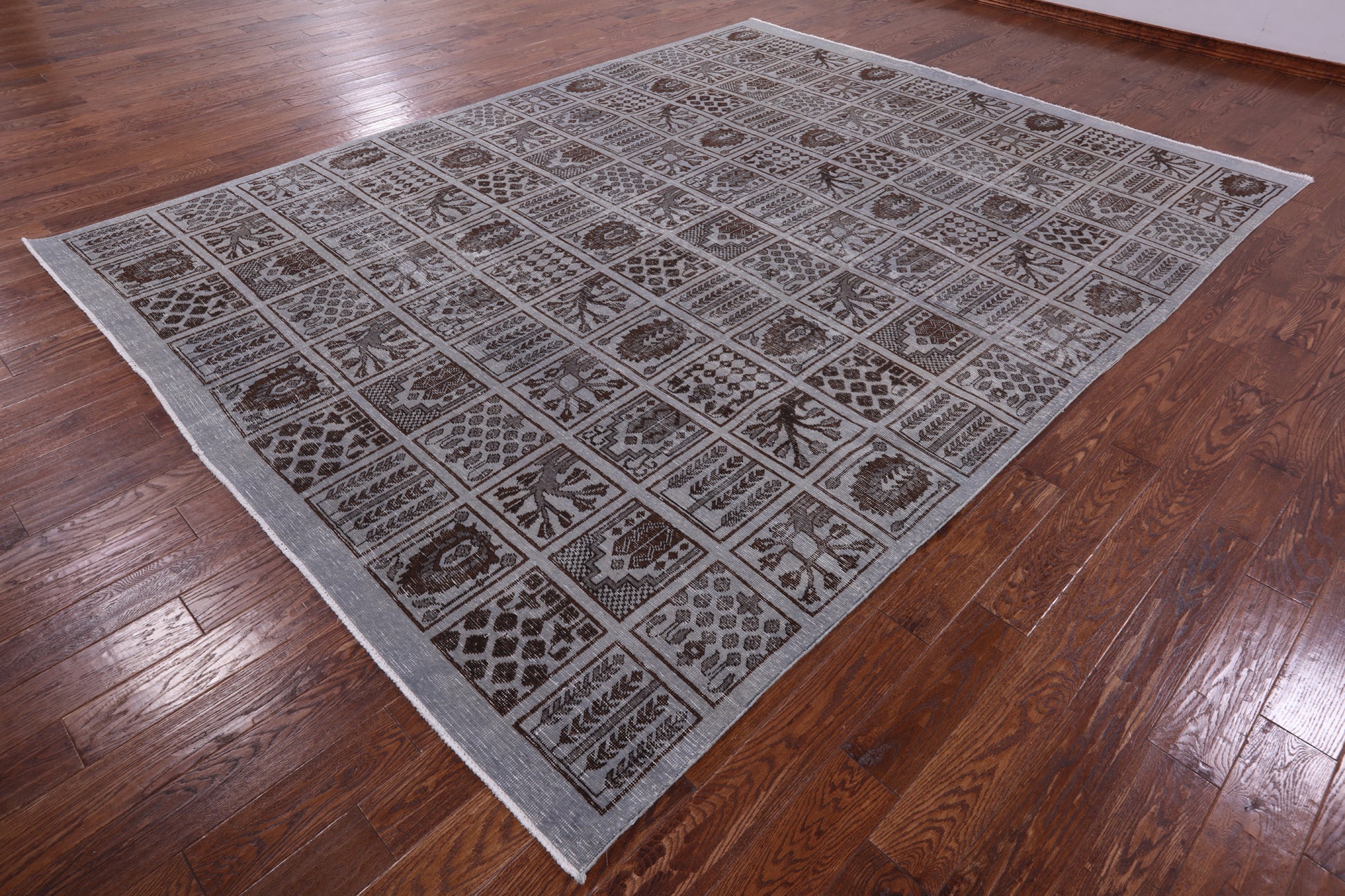 Grey Persian Overdyed Handmade Wool Area Rug - 9' 4" X 12' 3" - Golden Nile
