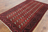 5 X 8 Persian Balouch Wool On Wool Oriental Area Rug - Golden Nile