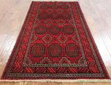 Hand Knotted Persian Balouch Wool On Wool Area Rug 4 X 7 - Golden Nile