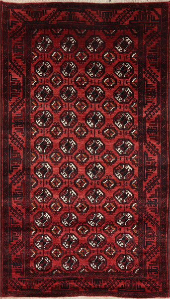 5 X 8 Handmade Persian Balouch Wool On Wool Rug - Golden Nile
