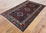 Traditional Persian Balouch Wool Area Rug 4 X 6 - Golden Nile