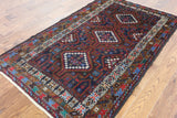 Traditional Persian Balouch Wool Area Rug 4 X 6 - Golden Nile