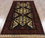 3 X 6 Persian Balouch Wool On Wool Traditional Area Rug - Golden Nile