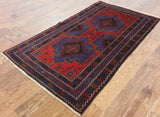 3 X 6 Persian Balouch Wool On Wool Oriental Area Rug - Golden Nile