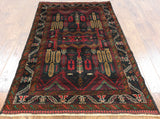 4 X 6 Handmade Persian Baluch Oriental Area Rug - Golden Nile