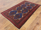 4 X 6 Oriental Hand Knotted Wool On Wool Persian Area Rug - Golden Nile