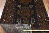 4 X 7 Oriental Persian Balouch Wool Area Rug - Golden Nile