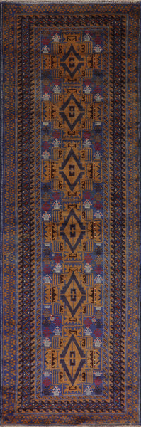 Oriental Wool On Wool Persian Runner 3 X 10 - Golden Nile