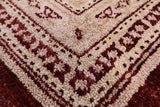 Red Peshawar Hand Knotted Wool Rug - 8' 4" X 10' 5" - Golden Nile