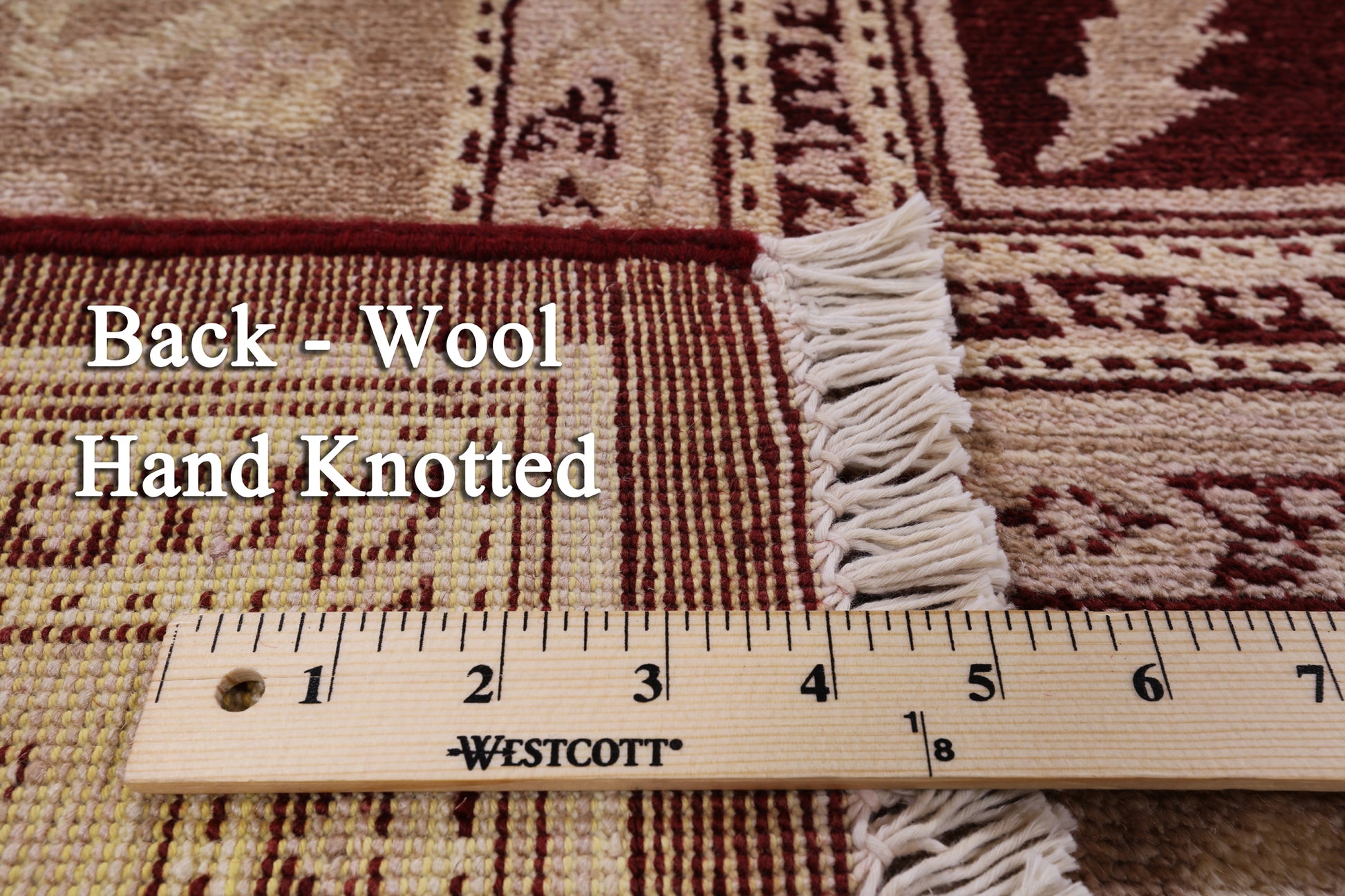 Red Peshawar Hand Knotted Wool Rug - 8' 4" X 10' 5" - Golden Nile