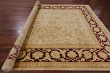 Ivory Chobi Peshawar Handmade Wool Area Rug - 8' 0" X 10' 2" - Golden Nile
