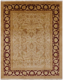 Ivory Chobi Peshawar Handmade Wool Area Rug - 8' 0" X 10' 2" - Golden Nile