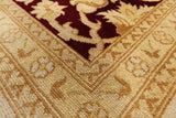 Ivory Chobi Peshawar Handmade Wool Area Rug - 8' 0" X 10' 2" - Golden Nile