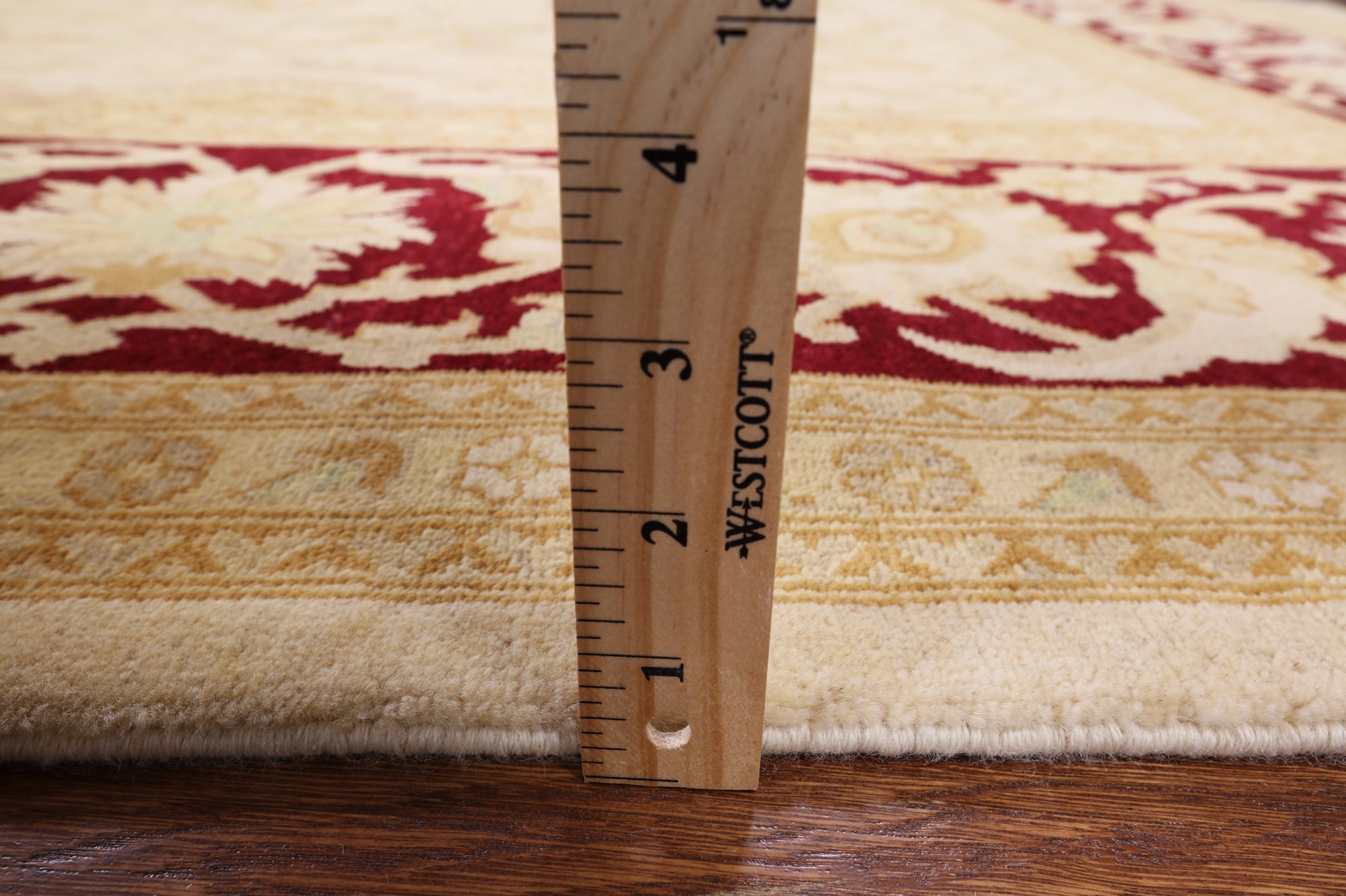 Ivory Chobi Peshawar Handmade Wool Area Rug - 8' 0" X 10' 2" - Golden Nile