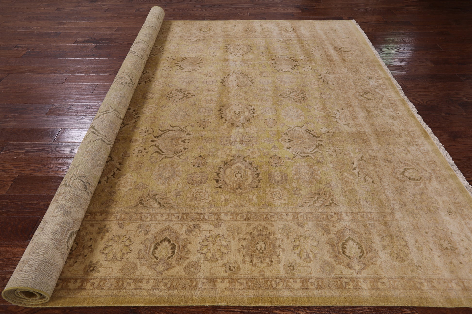 Peshawar Handmade Wool Area Rug - 8' 10" X 12' 1" - Golden Nile