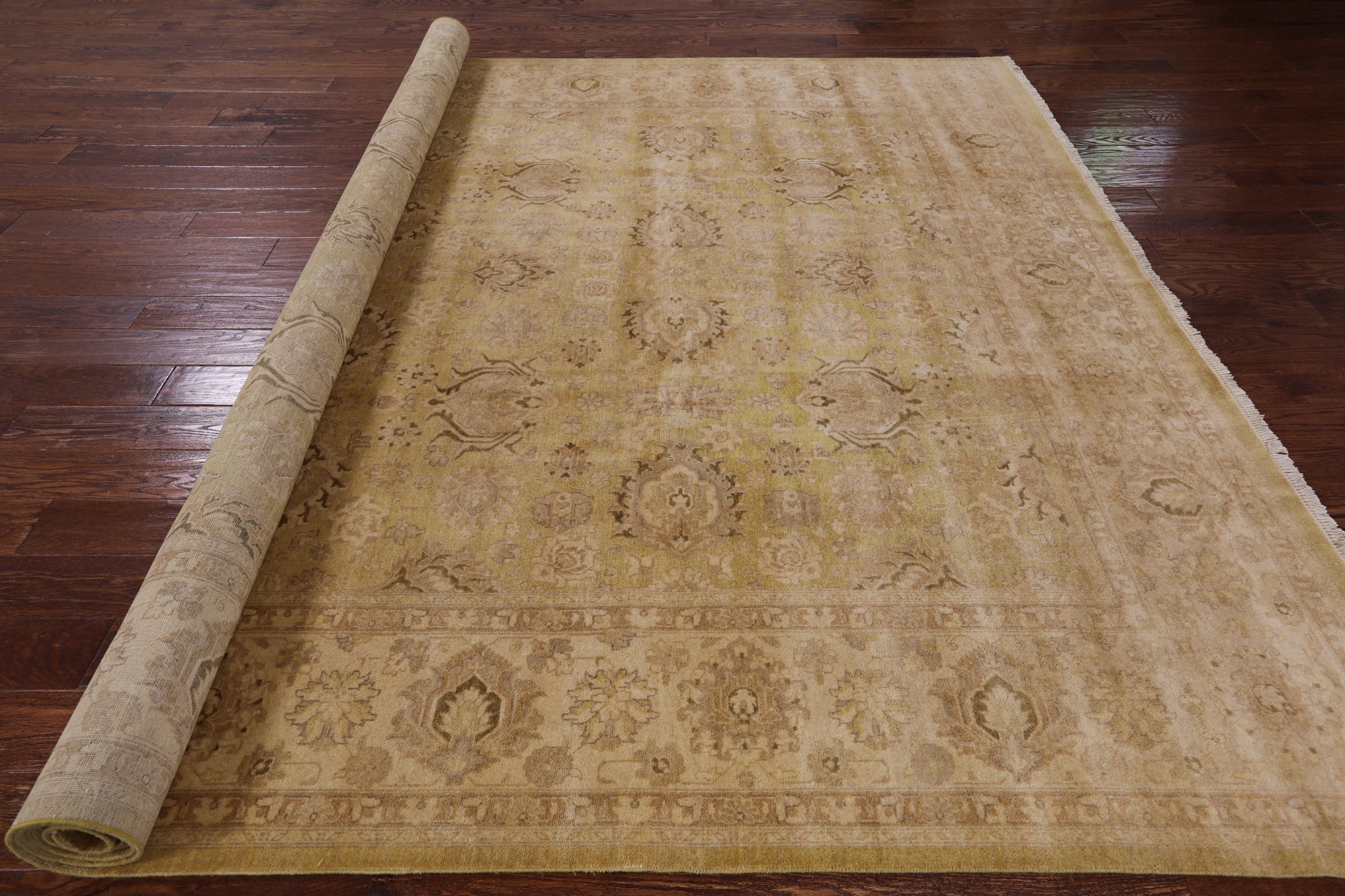 Peshawar Handmade Wool Area Rug - 8' 10" X 12' 1" - Golden Nile