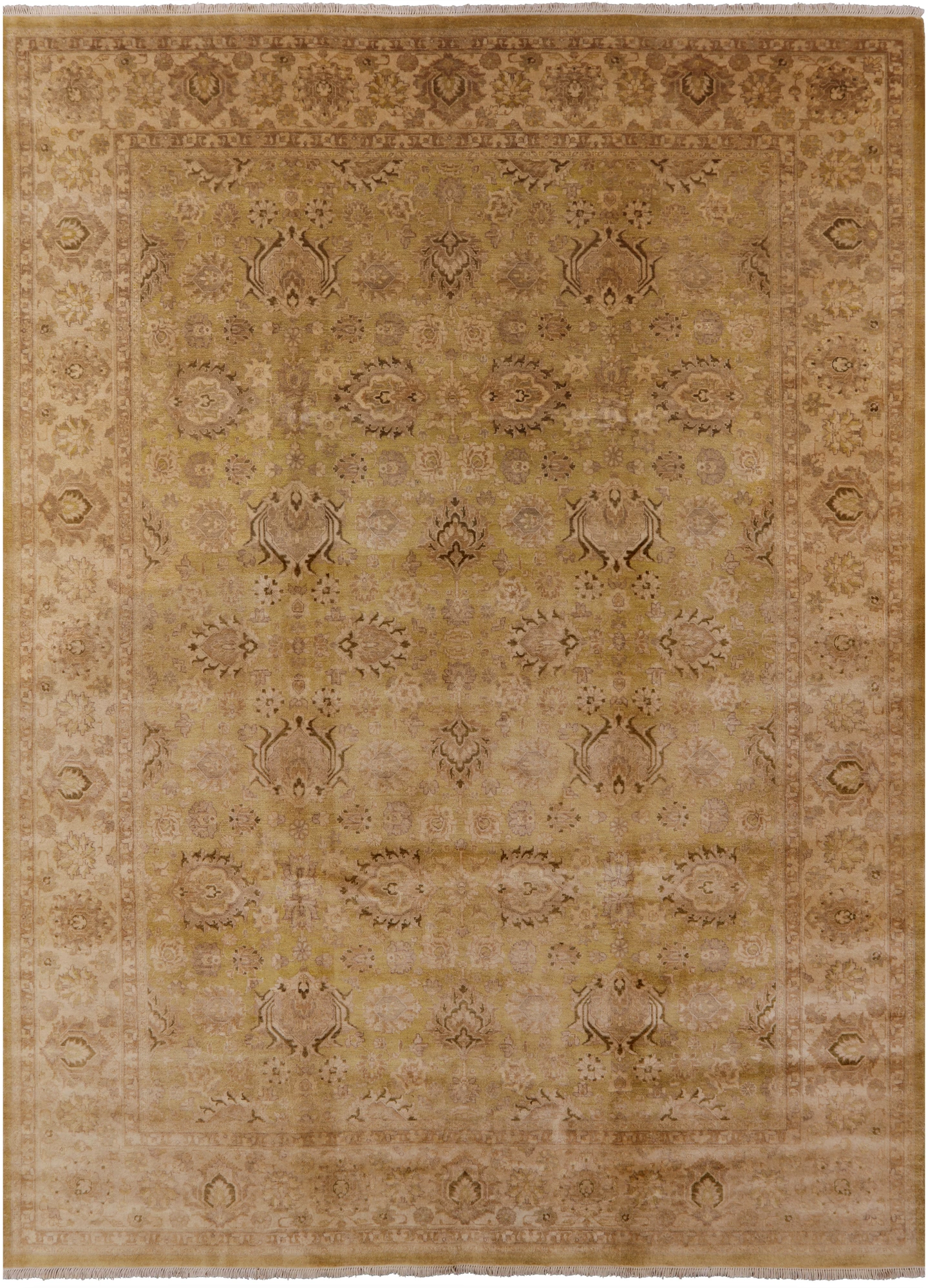 Peshawar Handmade Wool Area Rug - 8' 10" X 12' 1" - Golden Nile