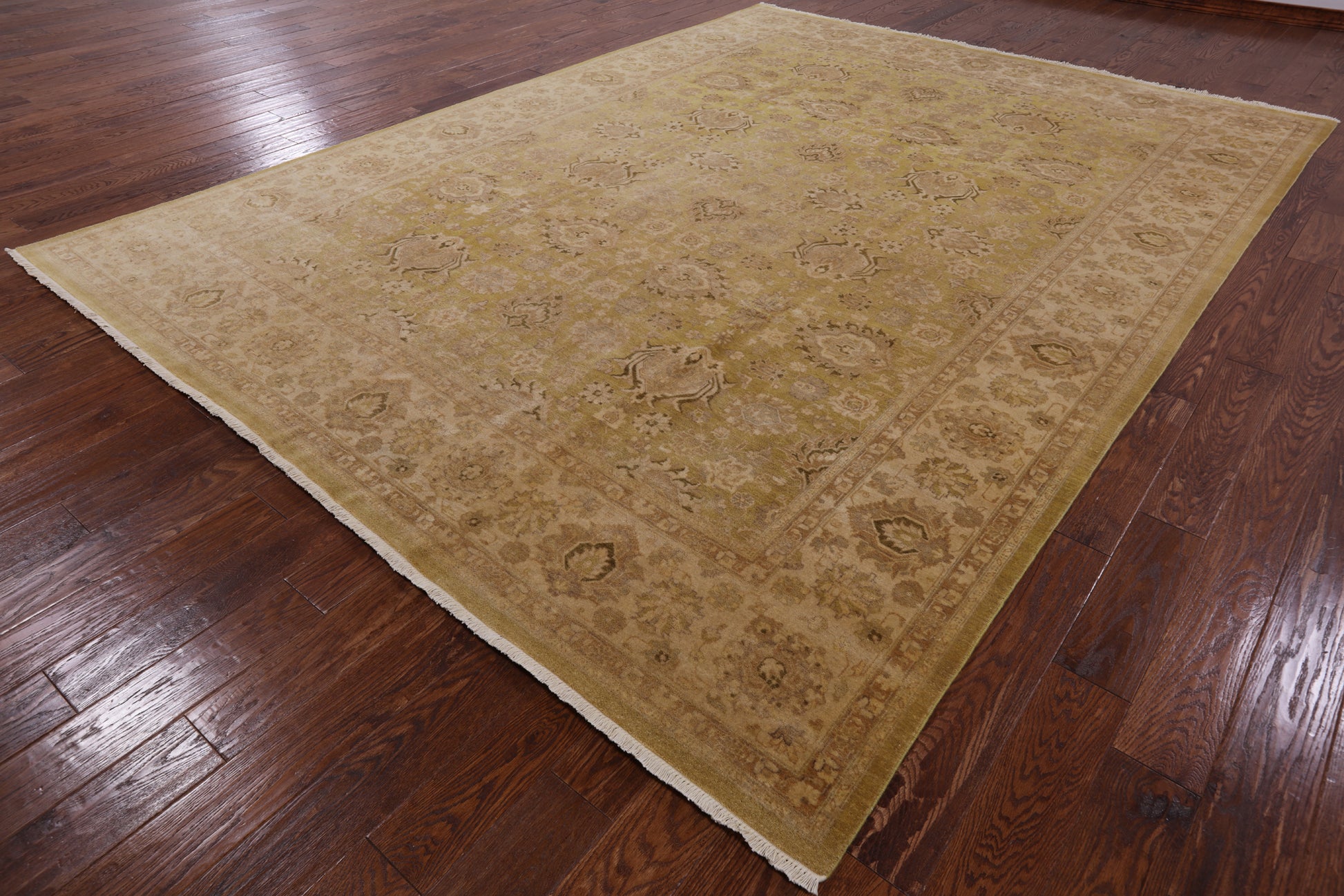 Peshawar Handmade Wool Area Rug - 8' 10" X 12' 1" - Golden Nile