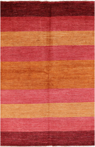 Gabbeh Persian Hand Knotted Wool Rug - 6' 6