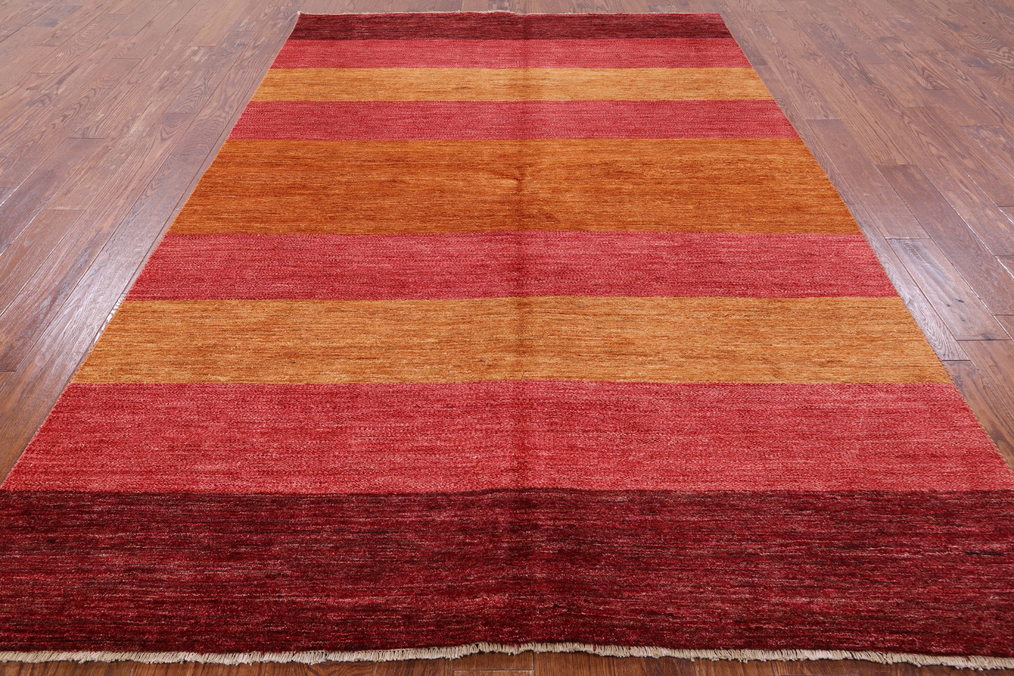 Gabbeh Persian Hand Knotted Wool Rug - 6' 6" X 9' 9" - Golden Nile