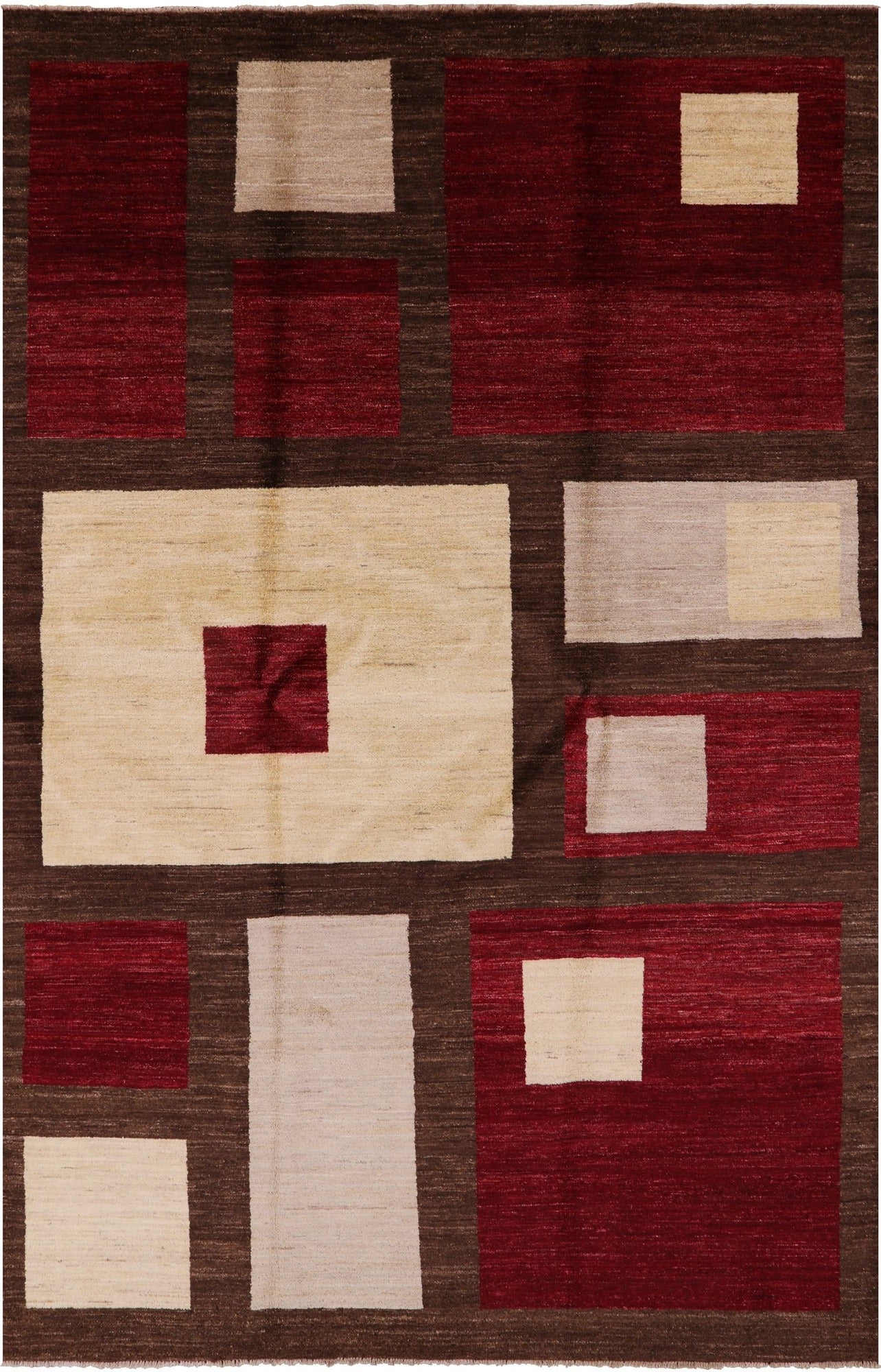Persian Gabbeh Handmade Wool Rug - 6' 8" X 10' 0" - Golden Nile