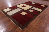 Persian Gabbeh Handmade Wool Rug - 6' 8" X 10' 0" - Golden Nile